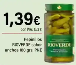 Cash Ifa RIOVERDE Pepinillos sabor rioverde anchoa 180 grs. oferta