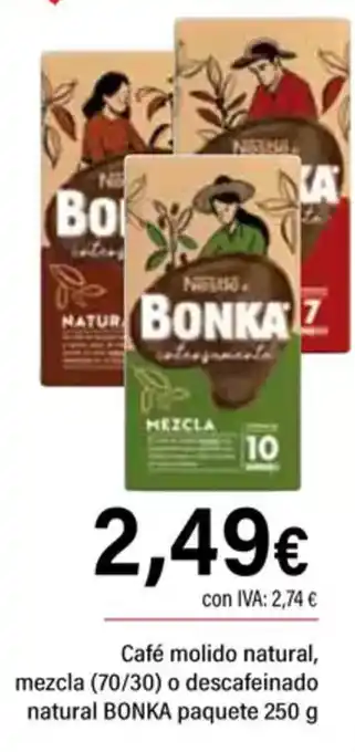 Cash Ifa BONKA Café molido natural, mezcla (70/30) o descafeinado natural paquete oferta
