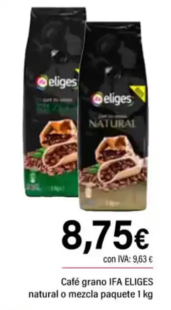 Cash Ifa IFA ELIGES Café grano natural o mezcla paquete oferta