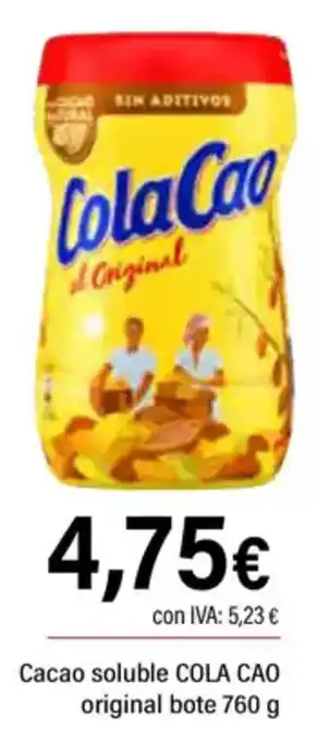 Cash Ifa COLA CAO Cacao soluble original bote oferta