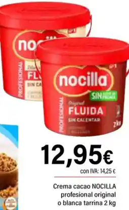 Cash Ifa NOCILLA Crema cacao profesional original o blanca tarrina oferta