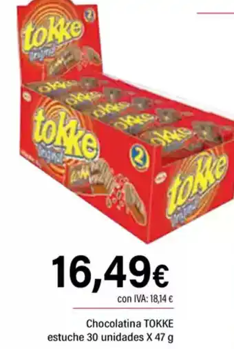 Cash Ifa TOKKE Chocolatina estuche 30 unidades oferta