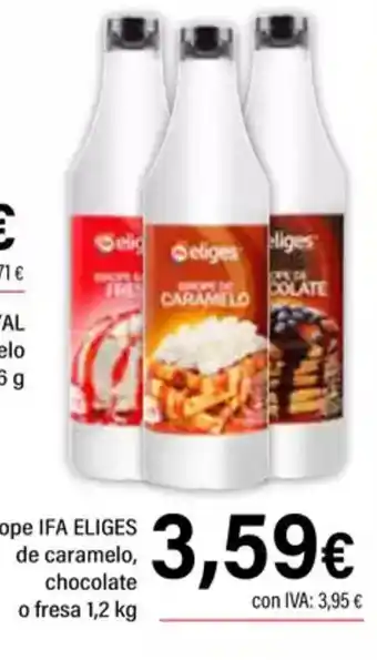 Cash Ifa IFA ELIGES Sirope de caramelo, chocolate o fresa oferta