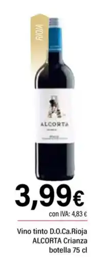 Cash Ifa ALCORTA Vino tinto D.O.Ca.Rioja Crianza oferta