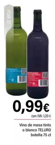 Cash Ifa TELURO Vino de mesa tinto o blanco oferta