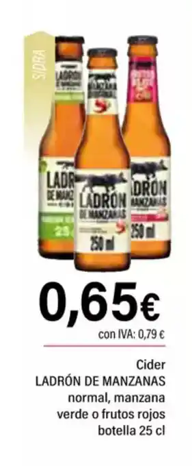 Cash Ifa LADRÓN DE MANZANAS Cider normal, manzana verde o frutos rojos oferta