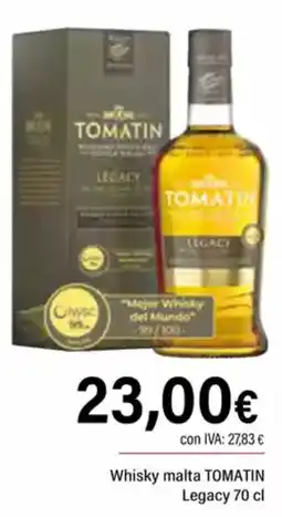 Cash Ifa TOMATIN Whisky malta Legacy oferta