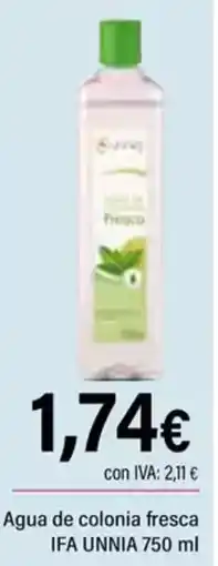 Cash Ifa IFA UNNIA Agua de colonia fresca oferta