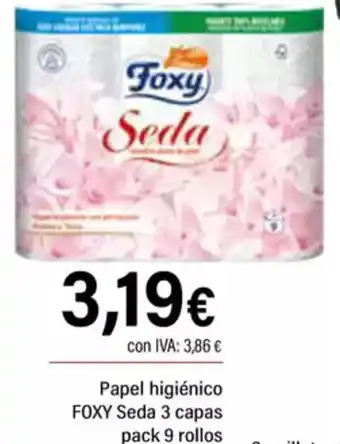 Cash Ifa FOXY  Papel higiénico Seda 3 capas oferta