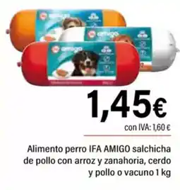 Cash Ifa IFA AMIGO Alimento perro salchicha de pollo con arroz y zanahoria, cerdo y pollo o vacuno oferta