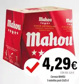 Cash Ifa MAHOU Cerveza 5 estrellas oferta