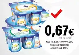 Cash Ifa IFA ELIGES Yogur sabor coco, pera, macedonia, fresa, limón o plátano oferta