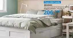 IKEA Brimnes estructura de cama con almacenaje, blanco/luröy oferta