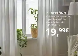 IKEA Silverlönn -visillo, pack de 2 unidades, blanco/con cinta de fruncir oferta