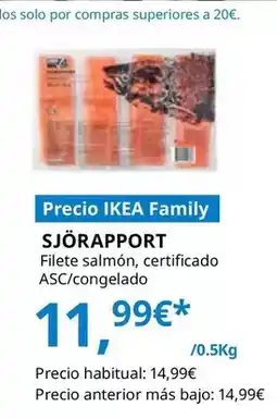 IKEA Sjorapport - filete salmón, certificado asc/congelado oferta