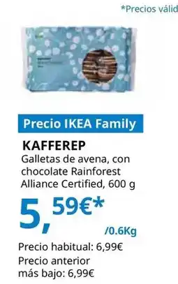 IKEA Kafferep - galletas de avena, con chocolate rainforest alliance certified oferta
