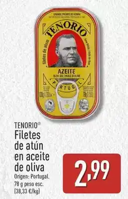 ALDI Filetes de atun en aceite de oliva oferta