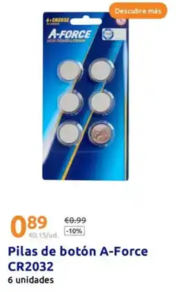 Action Pilas de boton a-force cr2032 oferta