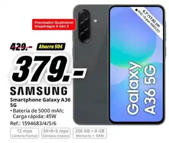 MediaMarkt Samsung - smartphone galaxy a36 5g oferta