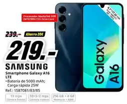 MediaMarkt Samsung - smartphone galaxy a16 oferta