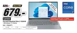 MediaMarkt Lenovo - portátil ideapad slim 3 15irh8 oferta