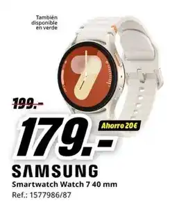 MediaMarkt Samsung - smartwatch watch 7 40 mm oferta