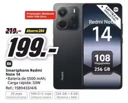 MediaMarkt Xiaomi - smartphone redmi note 14 oferta