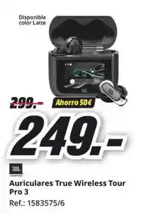 MediaMarkt Jbl - auriculares true wireless tour pro 3 oferta