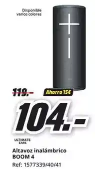 MediaMarkt Ultimate - altavoz inalámbrico 4 oferta