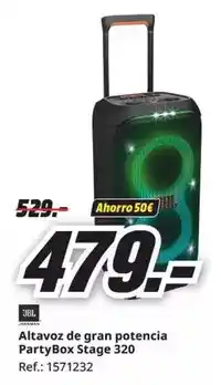 MediaMarkt Jbl - altavoz de gran potencia stage 320 oferta