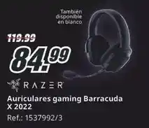 MediaMarkt Blanco - auriculares gaming barracuda oferta