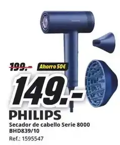 MediaMarkt Philips - secador de cabello serie 8000 bhd839/10 oferta