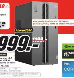 MediaMarkt Intel - gaming loq et 17irr9 oferta