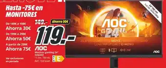 MediaMarkt Gaming - hasta 75 en en monitores oferta