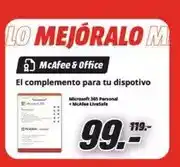 MediaMarkt Mcafee - lo mejoralo mcafee & office oferta