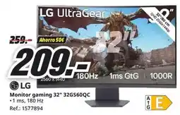 MediaMarkt Lg - monitor gaming 32 32gs60qc oferta