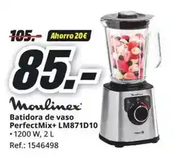 MediaMarkt Moulinex - batidora de vaso perfectmix+ lm871d10 oferta