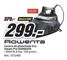 MediaMarkt Rowenta - centro de planchado eco steam pro dg9662f0 oferta