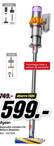 MediaMarkt Dyson - aspirador escoba v15 defect d'assolute oferta