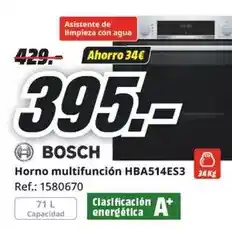 MediaMarkt Bosch - horno multifunción hba514es3 oferta