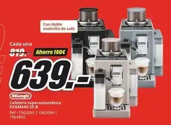 MediaMarkt Delonghi - cafetera superautomatica oferta