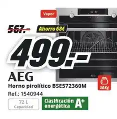 MediaMarkt Aeg - horno pirolitico bse572360m oferta