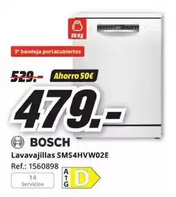 MediaMarkt Bosch - lavavajillas sms4hvw02e oferta
