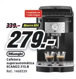 MediaMarkt Delonghi - cafetera superautomatica ecam22.113.b oferta