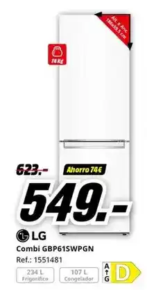 MediaMarkt Lg - combi gbp61swpgn oferta