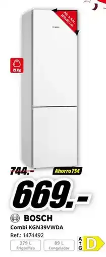 MediaMarkt Bosch - combi kgn35vwda oferta