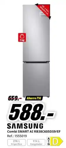 MediaMarkt Samsung - combi smart at rb38cg05ds9/ef oferta