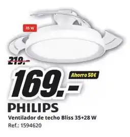 MediaMarkt Philips - ventilador de techo bliss 35+28 w oferta