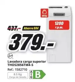 MediaMarkt Hoover - lavadora carga superior thos2856tm4-s oferta