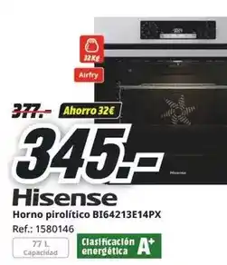 MediaMarkt Hisense - horno pirolítico bi64213e14px oferta
